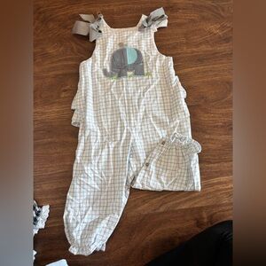 Bailey Boys Elephant Appliqué Longall Sz 24m
